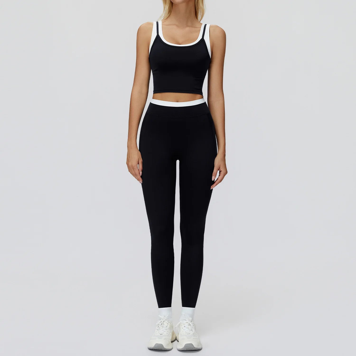 Seamless Yoga Set Sportswear Women 2PCS Workout Set Gym Top Female Clothing Fitness Bra High Waist Leggings Ribbed Sports Suit