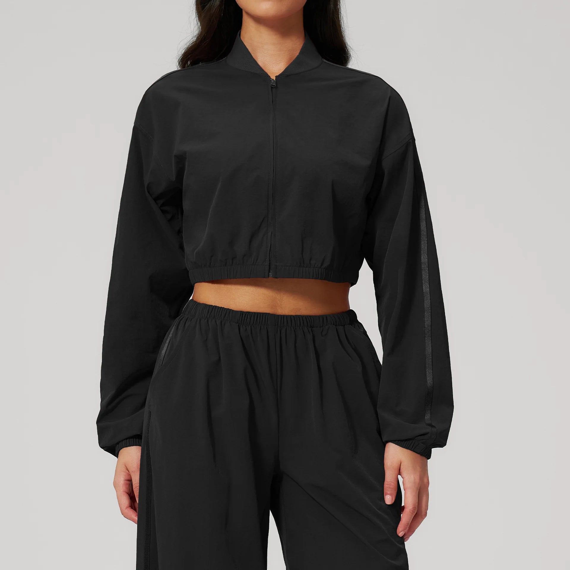 Standing Collar Sun Protection Jacket New Summer Yoga Long Sleeved Women Sun Protection Outdoor Sports Fitness Ventilate Jacket