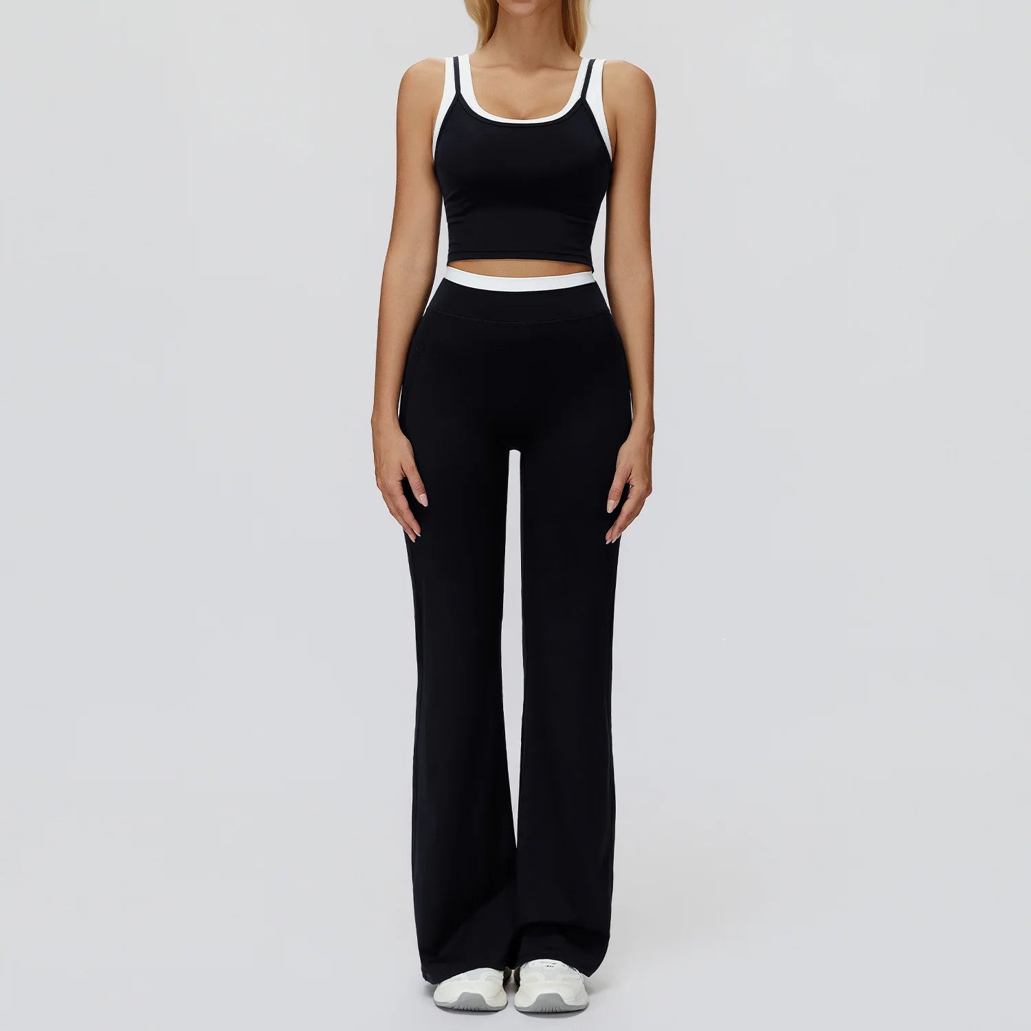 Seamless Yoga Set Sportswear Women 2PCS Workout Set Gym Top Female Clothing Fitness Bra High Waist Leggings Ribbed Sports Suit