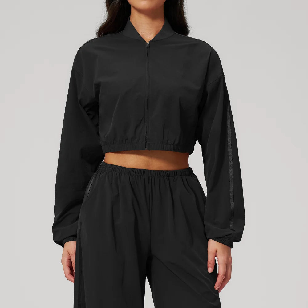 Standing Collar Sun Protection Jacket New Summer Yoga Long Sleeved Women Sun Protection Outdoor Sports Fitness Ventilate Jacket