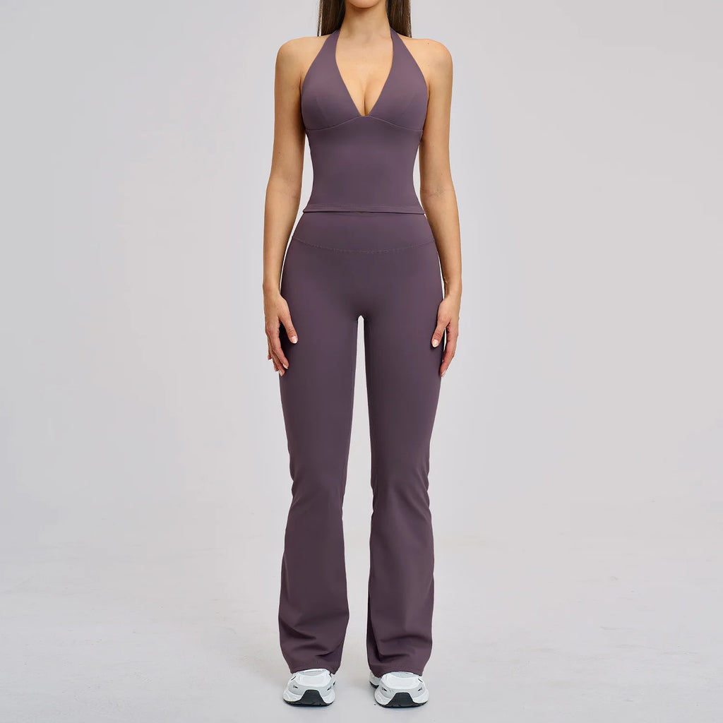 Women Tracksuit Yoga Set 2PCS Sport Outfits Gym Wear Workout Clothes Gym Crop Top High Waist Legging Fitness Bra Set Sports Suit