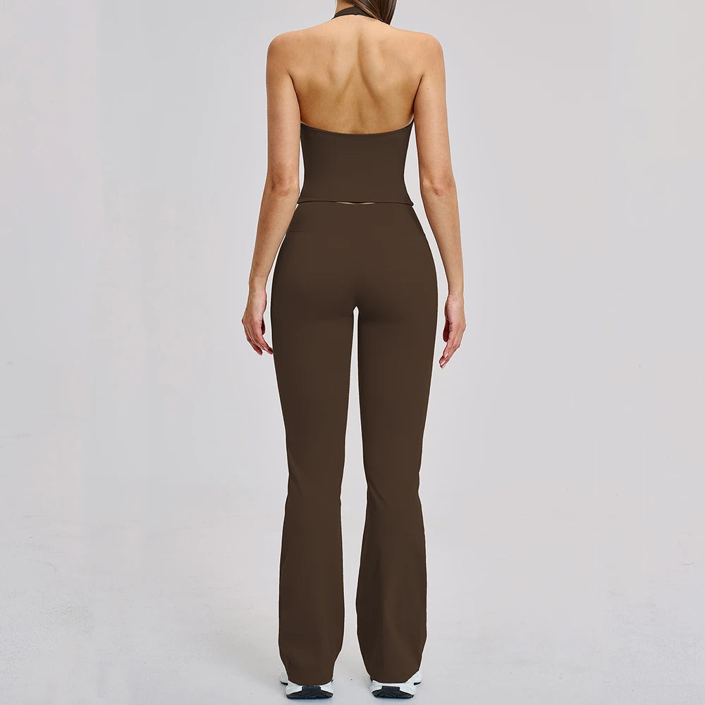 Women Tracksuit Yoga Set 2PCS Sport Outfits Gym Wear Workout Clothes Gym Crop Top High Waist Legging Fitness Bra Set Sports Suit