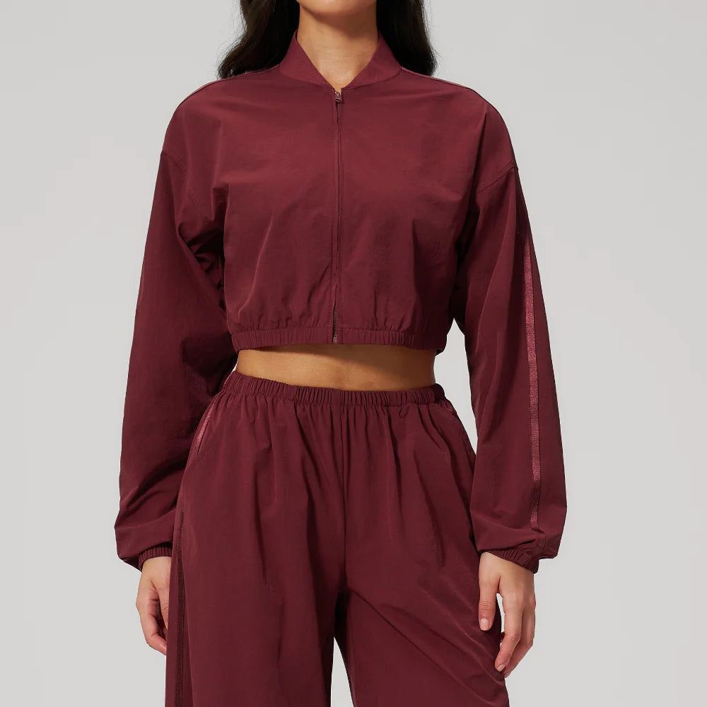 Standing Collar Sun Protection Jacket New Summer Yoga Long Sleeved Women Sun Protection Outdoor Sports Fitness Ventilate Jacket