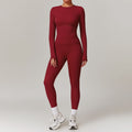 Veloria Sculpt Pro Activewear Set — Long Sleeve Top & High Waist Leggings